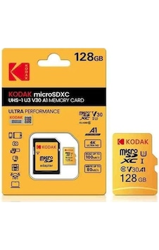 Kodak 128gb Uhs-ı U3/v30/a1 Yellow Micro Sd + Adaptör