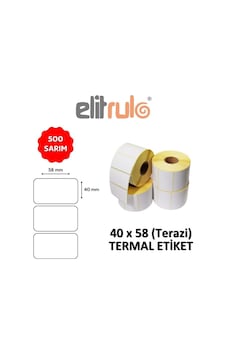 Terazi Etiketi 40x58 Termal - 500 Adet 10 Terazi Etiketi 40x58 Termal - 500 Adet 10