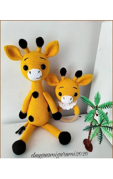 Amigurumi Zürafa Uyku Arkadaşı Çıngırak Seti Hediyelik Oyuncak Çok Renkli Amigurumi Zürafa Uyku Arkadaşı Çıngırak Seti Hediyelik Oyuncak Çok Renkli