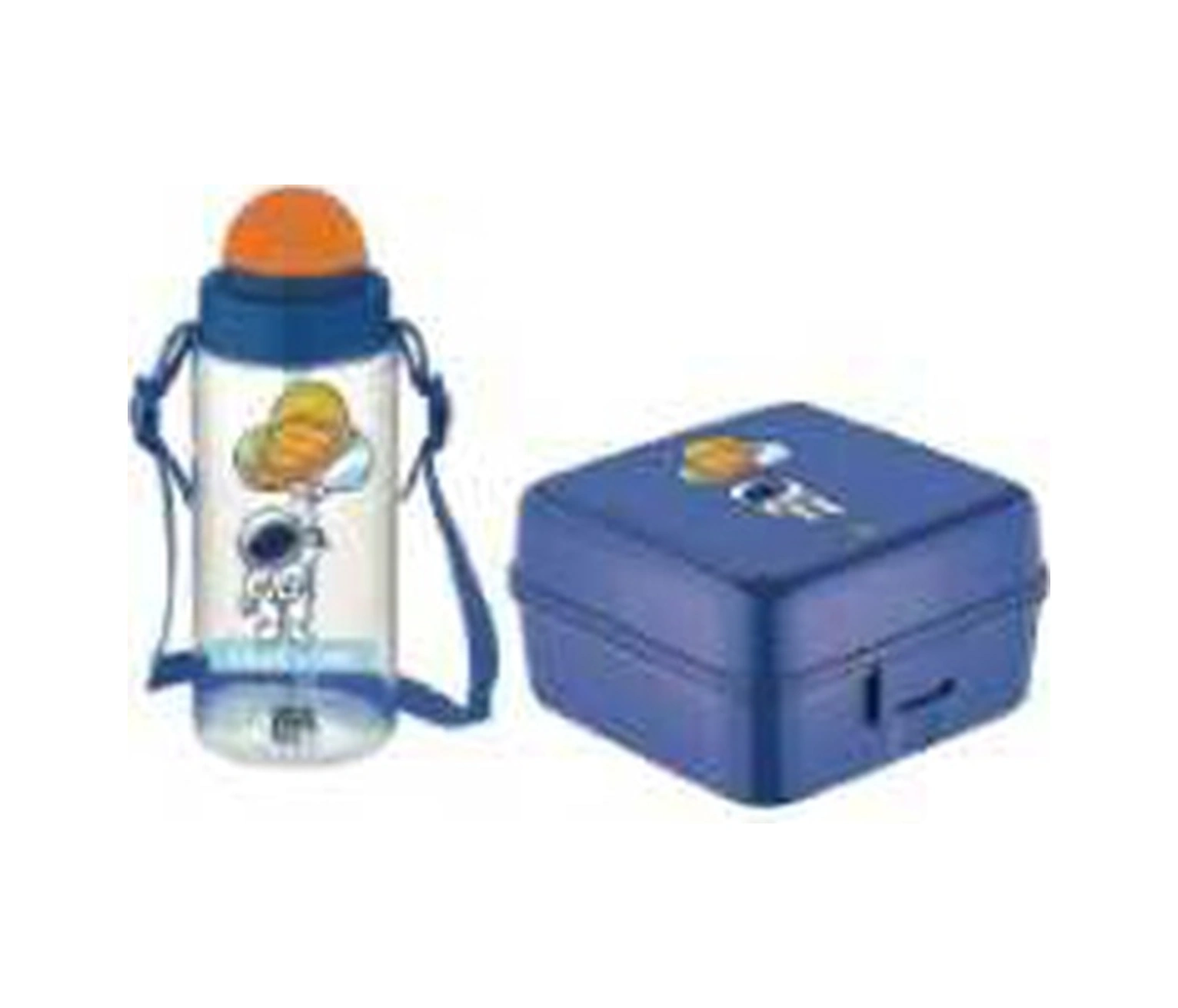 Blue-me Tritan Pipetli Matara + Desenli Beslenme Kabı Seti MAvi Blue-me Tritan Pipetli Matara + Desenli Beslenme Kabı Seti MAvi