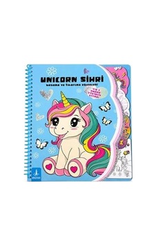 Unicorn Sihri Boyama Ve Çıkartma Eğlencesi Spiralli Unicorn Sihri Boyama Ve Çıkartma Eğlencesi Spiralli