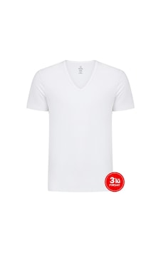 Sementa SAM Erkek Modal Derin V Yaka Tshirt 3'lü Paket - Beyaz Sementa SAM Erkek Modal Derin V Yaka Tshirt 3'lü Paket - Beyaz