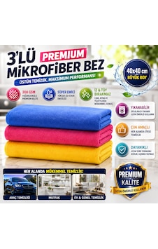 Misgibi Premium Mikrofiber Temizlik Bezi 3 Adet Çok Amaçlı Mutfak Ve Ev Temizlik Bezi Misgibi Premium Mikrofiber Temizlik Bezi 3 Adet Çok Amaçlı Mutfak Ve Ev Temizlik Bezi