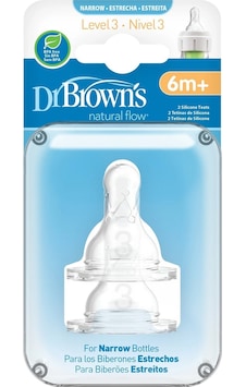 Dr Brown's 3. Seviye Dar Ağız Silikon Biberon Emziği 2'li Dr Brown's 3. Seviye Dar Ağız Silikon Biberon Emziği 2'li