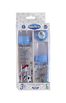 Baby Time Bt207 Cam Biberon 3'lü Mavi Set Baby Time Bt207 Cam Biberon 3'lü Mavi Set