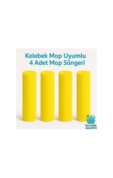 Kelebek Mop Uyumlu Yedek Sünger Başlık 28 Cm 4 Adet Kelebek Mop Uyumlu Yedek Sünger Başlık 28 Cm 4 Adet