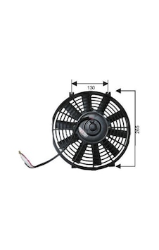 Universal 12 Volt Düz Kanat Fan Motoru - 10,5 İnç Universal 12 Volt Düz Kanat Fan Motoru - 10,5 İnç
