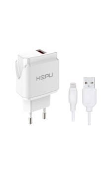 Hepu Hp 617 2 1a Usb Şarj Adaptörü Apple iPhone Ve Uyumlu iPad Lightning Kablo Dahildir Hepu Hp 617 2 1a Usb Şarj Adaptörü Apple iPhone Ve Uyumlu iPad Lightning Kablo Dahildir