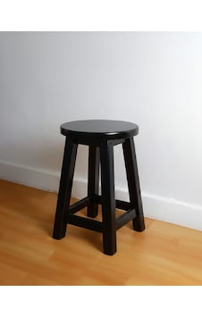 Ahşap Tabure 40 Cm / Arbrestore Siyah Ahşap Tabure 40 Cm / Arbrestore Siyah