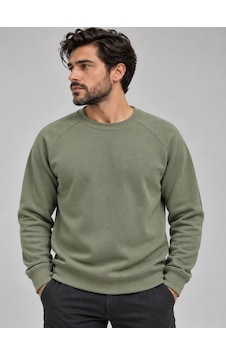 We&me Erkek Pike Kumaş Reglan Kol Bisiklet Yaka Regular Fit Sweatshirt Haki We&me Erkek Pike Kumaş Reglan Kol Bisiklet Yaka Regular Fit Sweatshirt Haki