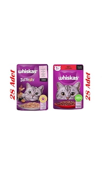Whiskas Pouch Sos İçinde Somonlu Havuçlu Ve Sığır Etli Kedi Maması 85gr 56 Adet Whiskas Pouch Sos İçinde Somonlu Havuçlu Ve Sığır Etli Kedi Maması 85gr 56 Adet