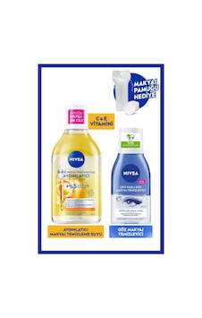 Aydınlatıcı Micellar Makyaj Temizleme Suyu 400ml Ve Göz Makyaj Temizleyici 125ml, Pamuk Hediye Aydınlatıcı Micellar Makyaj Temizleme Suyu 400ml Ve Göz Makyaj Temizleyici 125ml, Pamuk Hediye