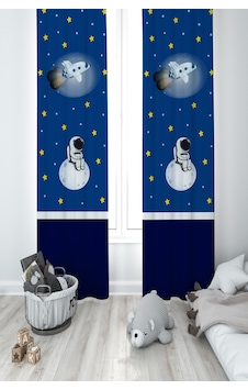 Mekta Home Bebek Ve Çocuk Odası Astronot Ve Spacex Desenli 2 Kanat Fon Perde Mekta Home Bebek Ve Çocuk Odası Astronot Ve Spacex Desenli 2 Kanat Fon Perde