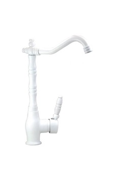 Beyaz Rustik Mutfak - Banyo / Eviye Bataryası Sıcak Soğuk Çift Su Girişli Musluk Krom Beyaz Rustik Mutfak - Banyo / Eviye Bataryası Sıcak Soğuk Çift Su Girişli Musluk Krom
