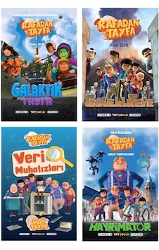 Rafadan Tayfa Seti 4 Kitap Galaktik Tayfa + Göbeklitepe + Veri Muhafızları + Hayrimatör Rafadan Tayfa Seti 4 Kitap Galaktik Tayfa + Göbeklitepe + Veri Muhafızları + Hayrimatör