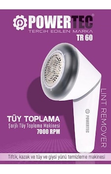 Powertec Tr-60 Şarjlı Tiftik Kazak Tüy Giysi Yünü Temizleme Makinesi Beyaz Powertec Tr-60 Şarjlı Tiftik Kazak Tüy Giysi Yünü Temizleme Makinesi Beyaz