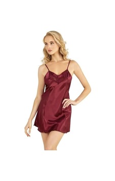 Moon Wear Bordo Kısa Saten Gecelik 8231 Bordo Moon Wear Bordo Kısa Saten Gecelik 8231 Bordo