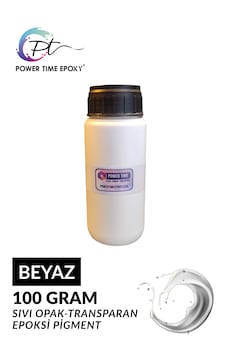 Opak & Transparan Sıvı Pigment Boya 100 Gram / Beyaz / Epoksi Için Opak & Transparan Sıvı Pigment Boya 100 Gram / Beyaz / Epoksi Için