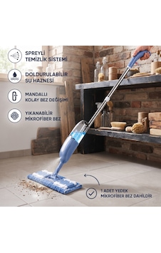 Büro Ev Ofis Hijyeni İçin Su Hzneli Spreyli Yedek Mikrofiber Bezli Mop Diğer Büro Ev Ofis Hijyeni İçin Su Hzneli Spreyli Yedek Mikrofiber Bezli Mop Diğer