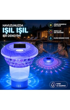 Hymark Güneş Enerjili Rgb Uzaktan Kumandalı Su Geçirmez Havuz Klor Şamandırası Hymark Güneş Enerjili Rgb Uzaktan Kumandalı Su Geçirmez Havuz Klor Şamandırası