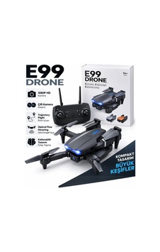 E99 Hd Çift Kameralı Katlanabilir Drone 1080p Wifi App Kontrollü Fpv Uzaktan Kumandalı