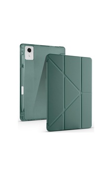 Aksesuarcim Idea 12.1 İle Uyumlu Kılıf Silikon Yumuşak Kalem Bölmeli Esnek 4 Farklı Stand Olabilen Tablet Kılıfı Koyu Yeşil Sku: Zeusb0hbcg4kbp Arka Kapak