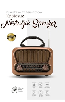 Nostaljik Görünümlü Bluetooth Mp3 Çalar Fm/am/sw Usb Tf Kart Destekli Şarjlı Retro Hoparlör Nostaljik Görünümlü Bluetooth Mp3 Çalar Fm/am/sw Usb Tf Kart Destekli Şarjlı Retro Hoparlör