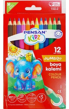 Pensan12 Renk Jumbo Tam Boy Kuru Boya Kalemi / 58310 Diğer Pensan12 Renk Jumbo Tam Boy Kuru Boya Kalemi / 58310 Diğer