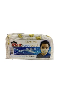 Sira 3 Katlı Telli Erkek Çocuk Maskesi 10 Adet Sira 3 Katlı Telli Erkek Çocuk Maskesi 10 Adet