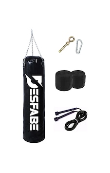 Desfabe BSS 70x25Cm Zincirli Kum Torba+Aparat+Bandaj+İp Siyah Desfabe BSS 70x25Cm Zincirli Kum Torba+Aparat+Bandaj+İp Siyah