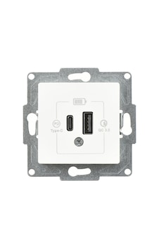 Günsan Eqona Beyaz 2 Çıkışlı USB Şarj Prizi, 20W, Type A + Type C Mekanizma Günsan Eqona Beyaz 2 Çıkışlı USB Şarj Prizi, 20W, Type A + Type C Mekanizma