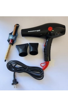 Powerstar 3500 Turbo Motor Saç Kurutma Fön Makinesi + Rodeo Fön 1k Fırça Powerstar 3500 Turbo Motor Saç Kurutma Fön Makinesi + Rodeo Fön 1k Fırça