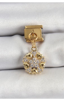 316l Çelik Sallantılı Zirkon Taşlı Detaylı Yıldz Model Gold Renk Nomination Charm Standart 316l Çelik Sallantılı Zirkon Taşlı Detaylı Yıldz Model Gold Renk Nomination Charm Standart