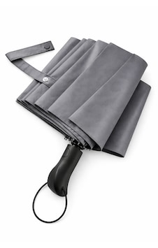 Ergonomik Saplı 10 Telli Otomatik Şemsiye Gri