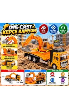 Die Cast Çek Bırak Sarı Kepçe Nhr Die Cast Çek Bırak Sarı Kepçe Nhr