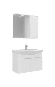 Orka Banyo Dolabı Purus 80 Cm Asma Banyo Dolabı Takımı Spot Aynalı Beyaz Orka Banyo Dolabı Purus 80 Cm Asma Banyo Dolabı Takımı Spot Aynalı Beyaz