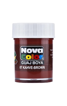 Nova Color Guaj Boya Kahverengi Şişe - 4 Adet Kahverengi
