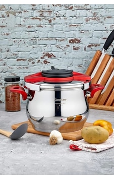 Cooker CKR2877 Klipso Kapak Düdüklü Tencere 6 Lt Gri