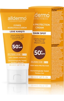 Alldermo Leke Karşıtı Güneş Koruyucu Krem SPF 50+ 50 ML Alldermo Leke Karşıtı Güneş Koruyucu Krem SPF 50+ 50 ML