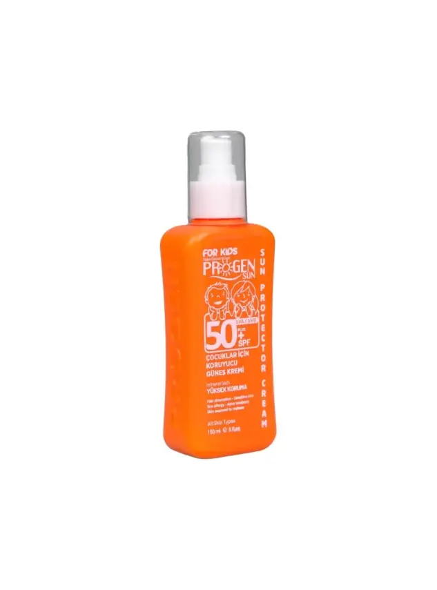 Progen Kids Çocuklar İçin Koruyucu Güneş Kremi SPF50+ 150 ML Progen Kids Çocuklar İçin Koruyucu Güneş Kremi SPF50+ 150 ML