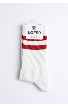 Lofer Erkek Kırmızı Şeritli Uzun Çorap Beyaz Lfr-kc10 Corap Lofer Erkek Kırmızı Şeritli Uzun Çorap Beyaz Lfr-kc10 Corap