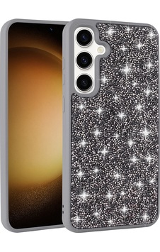 Galaxy S24 Fe Kılıf Parlak Taşlı Tasarım Zore Pırlanta Kapak Gri Galaxy S24 Fe Kılıf Parlak Taşlı Tasarım Zore Pırlanta Kapak Gri