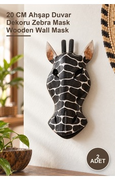 2 Adet Ahşap Duvara Asılan Zebra Maske 20 Cm Ahşap Duvar Dekoru Zebra Mask Wooden Wall Mask 2 Adet Ahşap Duvara Asılan Zebra Maske 20 Cm Ahşap Duvar Dekoru Zebra Mask Wooden Wall Mask