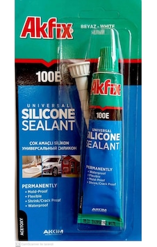 Akfix Tüp Silikon Beyaz 50 Gr Akfix Tüp Silikon Beyaz 50 Gr
