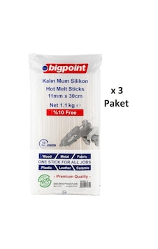 Bigpoint Mum Çubuk Silikon Kalın 11mm X 30cm 1.1 Kilogram X 3 Paket