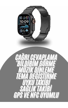 Akıllı Saat Arama Konuşma Gps Ve Nfc Özelliği 3 Kordonlu Amoled Ekran