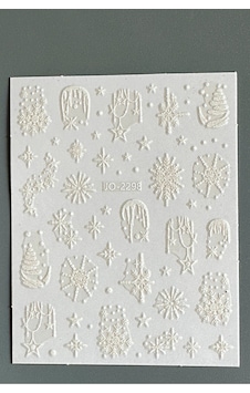 Nail Art Sticker Kendinden Yapışkanlı, Tırnak Süsleme, Tırnak Dövmesi Stikır 2298 Beyaz-2298 Nail Art Sticker Kendinden Yapışkanlı, Tırnak Süsleme, Tırnak Dövmesi Stikır 2298 Beyaz-2298