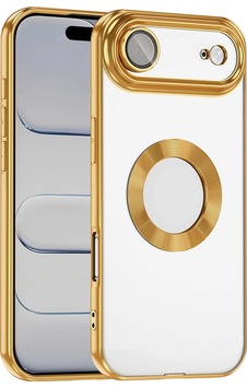 Apple Uyumlu iPad iPhone 17 Air Kılıf Kamera Korumalı Logo Gösteren Zore Omega Kapak Gold Apple Uyumlu iPad iPhone 17 Air Kılıf Kamera Korumalı Logo Gösteren Zore Omega Kapak Gold