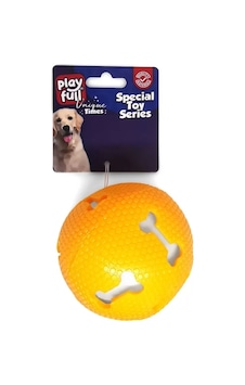 Playfull Sesli Kemik Desenli Plastik Top Köpek Oyuncağı 7.5 CM Playfull Sesli Kemik Desenli Plastik Top Köpek Oyuncağı 7.5 CM