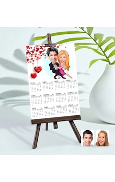 Bk Gift Kişiye Özel 15x21 Cm Fotoğraf Kartlı Sevgililer Karikatürlü Şövaleli 2023 Takvim -13 Bk Gift Kişiye Özel 15x21 Cm Fotoğraf Kartlı Sevgililer Karikatürlü Şövaleli 2023 Takvim -13